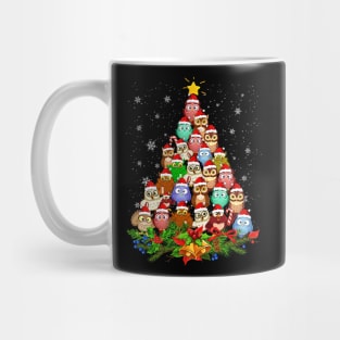 Owls Christmas Tree Merry Xmas Holiday Gift Mug